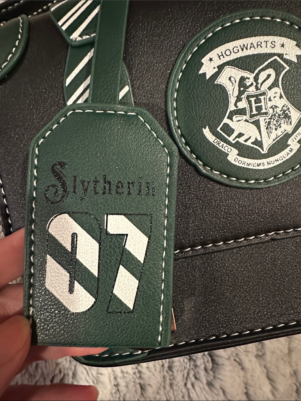 Black & Green Slytherin Crossbody Purse - Picture 2 of 6